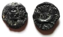 Ancient Coins - NABATAEA. Aretas IV, with Shaqilat. 9 BC- AD 40. AE