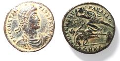 Ancient Coins - CONSTANTIUS II AE . FALLEN HORSEMAN