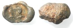 Ancient Coins - Roman Egypt. 2nd-3rd century AD. Lead seal impression (31 x 21mm). Confronted male (imperial?) busts.