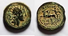 Ancient Coins - Seleukid Kings, Antiochos IV Epiphanes (175-164 BC). Æ 20 Ptolemaïs (Ake) mint