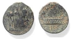 Ancient Coins - Phoenicia, Tyre, 1st century BC. Æ 20. Tyche / Galley