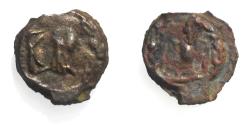 Ancient Coins - Arabia Felix. Hadhramawt. First century BC-first century AD. Cast AE 21mm, 4.80 g. Shaqar mint.