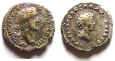 Ancient Coins - Antoninus Pius, with Marcus Aurelius. A.D. 138-161. AR denarius.