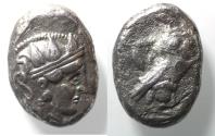 Ancient Coins - Eastern Imitation of Athens. Fourth century BC. AR tetradrachm (23mm, 15.69g).