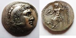 Ancient Coins - Apparently unpublished: Macedonian Kings. Alexander III the Great (336-323 BC). AR tetradrachm (32mm, 16.67g). Posthumous issue of uncertain mint. Struck c. 190-170 BC.