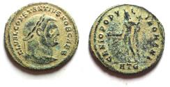 Ancient Coins - AS FOUND: LARGE CONSTANTIUS I AE FOLLIS