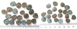 Ancient Coins - LOT OF 20 AS FOUND: Arabia Felix. Himyarite Kingdom. 100 - 300 A.D. Rare copper Bucranium coins.