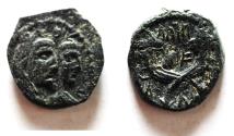 Ancient Coins - NABATAEA. Aretas IV, with Shaqilat. 9 BC- AD 40. AE 17