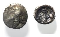 Ancient Coins - Kings of Persis. 2nd century BC. AR Obol