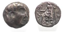 Ancient Coins - Southeast Arabia. Macai. 2nd century BC. AR obol (11mm, 1.09g).