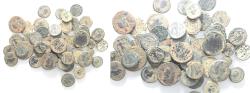 Ancient Coins - AS FOUND: ROMAN LOT OF 50 BRONZE COINS
