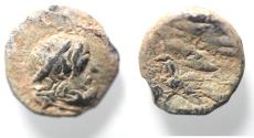 Ancient Coins - Ptolemaic Kingdom. Ptolemy X Alexander I and Cleopatra III (107-101 BC). LEAD COIN