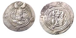 Ancient Coins - Sasanian Kingdom. Khusru II. A.D. 591-628. AR drachm