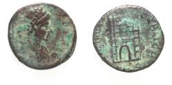 Ancient Coins - ROMAN AE 4 . CAMP GATE