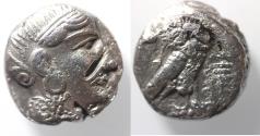 Ancient Coins - Satraps of Mesopotamia. Mazakes, as satrap (c. 331-323/2 BC). AR tetradrachm (21mm, 15.28g). Imitating Athens.
