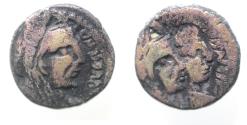 Ancient Coins - Arabia. Nabataean Kings. Aretas IV (9 BC-AD 40). AR sela (14mm, 4.23). Petra mint. Struck c. AD 17/18-39/40).