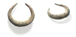 Ancient Coins - ANCIENT LEVANT. CURRENCY BEFORE COINS. GILDED SILVER  EARRING. 800 - 700 B.C