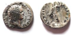 Ancient Coins - Roman Imperial. Titus (as Caesar, AD 69-79). AR denarius (18mm, 3.41g). Rome mint, AD 76.