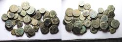 Ancient Coins - ROMAN BRONZE COINS. AS FOUND. 55 PCS