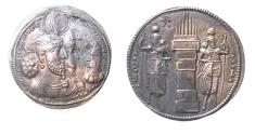 Ancient Coins - SASANIAN KINGS. Vahr?m (Bahram) II, with Queen and Prince 4. AD 276-293. AR Drachm