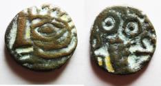 Ancient Coins - RARE ATHENA TO LEFT: ARABIA, Northwestern. Lihyan. 2nd–1st centuries BC. Æ ‘Drachm’ . Imitating Athens.