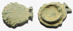 Ancient Coins - HOLY LAND. ROMAN BRONZE OIL LAMP LID. 200 A.D