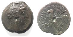 Ancient Coins - PTOLEMAIC KINGS of EGYPT. Ptolemy V or Ptolemy VI. 204-180 BC or 180-145 BC. Æ. ISIS