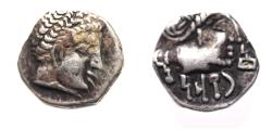 Ancient Coins - South Arabia. Kingdom of Himyar. Raydan. After 110 BC. AR unit (12mm, 1.88g).