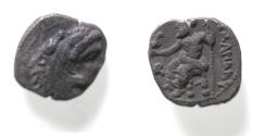 Ancient Coins - AS FOUND. MACEDON. ALEXANDER THE GREAT AR OBOL