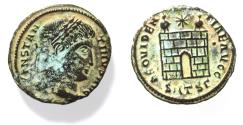 Ancient Coins - CONSTANTINE I AE FOLLIS. CAMP GATE