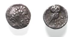 Ancient Coins - Very rare: Arabia Felix. Saba’. Second-first century BC. AR eighth unit (9mm, 0.65g).
