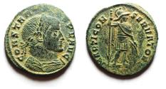 Ancient Coins - AS FOUND. BEAUTIFUL FEATURES. CONSTANTINE I AE FOLLIS