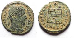 Ancient Coins - AS FOUND: Constantine I the Great AE follis. CAMP GATE