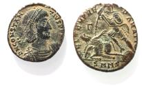 Ancient Coins - CONSTANTIUS II AE . FALLEN HORSEMAN