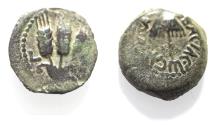Ancient Coins - JUDAEA, Herodians. Agrippa I. 37-43 CE. AE Prutah .Jerusalem mint.