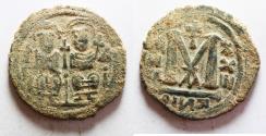 World Coins - ISLAMIC. Umayyad Caliphate. Time of Mu'awiya I (AH 41-60/AD 661-680). AE fals (30mm, 10.60g). Jerash (Gerasa) mint?.