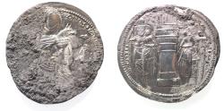Ancient Coins - SASANIAN KINGS. Vahr?m (Bahram) II, with Queen and Prince 4. AD 276-293. AR Drachm