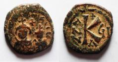 Ancient Coins - Heraclius, with Heraclius Constantine. 610-641. Æ Half Follis