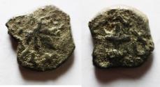 Ancient Coins - Judaea. Jewish War. First Revolt. AE Prutah. Year 3. 68/69 C.E.