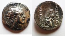 Ancient Coins - Seleukid Kings. Antiochos IV Epiphanes (175-164 BC). AR tetradrachm (26mm, 16.87g). Seleukeia on the Tigris mint.