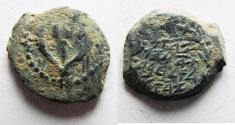 Ancient Coins - JUDAEA. NICE HASMONEAN AE PRUTAH