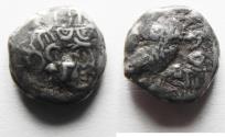 Ancient Coins - South Arabia. Sabean kingdom. Late 4th-mid 2nd centuries BC. AR half unit (12mm, 2.47g). Imitating Athens. 