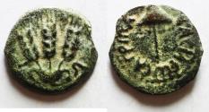 Ancient Coins - JUDAEA, Herodians. Agrippa I. 37-43 CE. AE Prutah .Jerusalem mint.