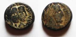 Ancient Coins - Nabataean Kingdom. Aretas IV (9 BC-AD 40). AR sela (14mm, 4.19g). Struck c. 17/18-39/40 BC.