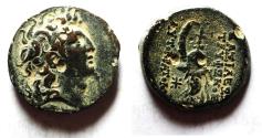 Ancient Coins - Seleukid Kings Tryphon 142-138 B.C. AE 18