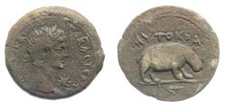 Ancient Coins - EGYPT, Alexandria. Claudius. AD 41-54. Æ Diobol . Hippopotamus