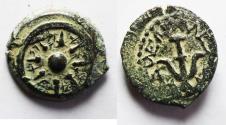Ancient Coins - Judaea, Alexander Jannaeus, 103-76 BC, AE Prutot (Biblical Widow's Mites).