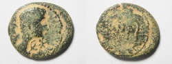Ancient Coins - Judaea. Herodian dynasty. Herod Philip with Augustus. 4 BCE-34 CE. AE 23mm, 4.82gm. Caesarea Panias 