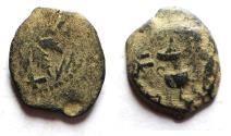 Ancient Coins - Judaea. Jewish War. First Revolt. AE Prutah. Year 3. 68/69 C.E.