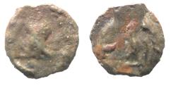 Ancient Coins - Arabia Felix. Hadhramawt. First century BC-first century AD. Cast AE UNIT . Shaqar mint.